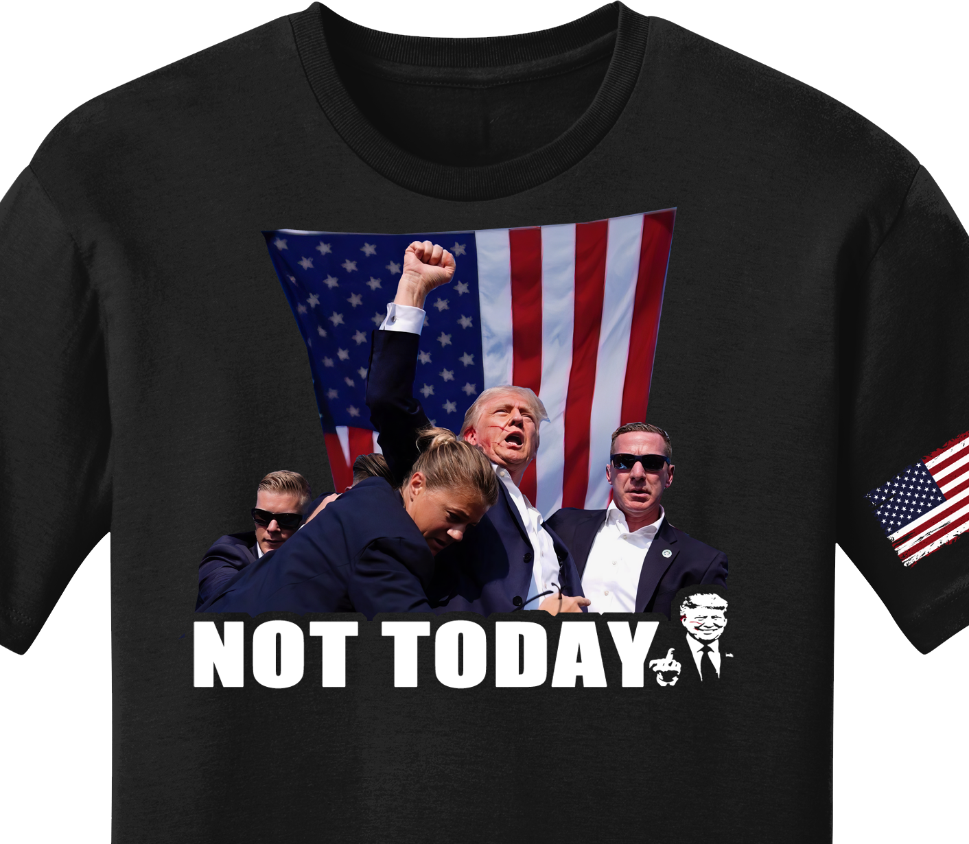 Not Today - Donald Trump Bloody Ear T-Shirt